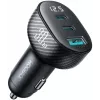 Carregador de automóvel Joyroom JR-CCD04 30W 2x USB-C USB-A com ecrã digital - preto