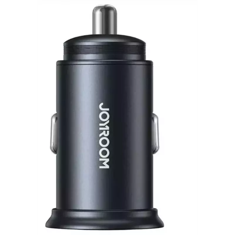 Carregador de automóvel mini JOYROOM JR-CCN04 60W USB-C PD 3.0 e USB-A QC 3.0, preto