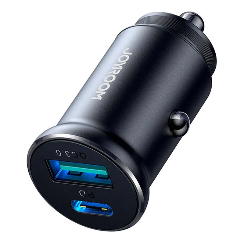 Joyroom JR-CCN05 Carregador de Carro Mini 30W USB-A USB-C preto