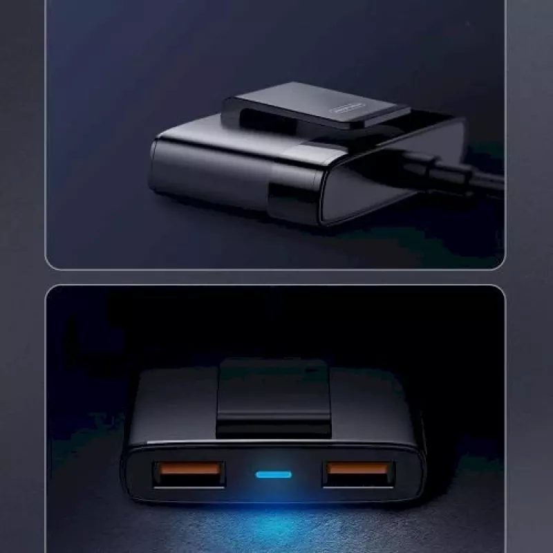 Carregador de automóvel Joyroom JR-CL03 5-em-1, 31W, 5 portas USB-A, preto