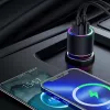 JOYROOM JR-CL10 Carregador de automóvel 2x USB 24W Retroiluminação LED Preto