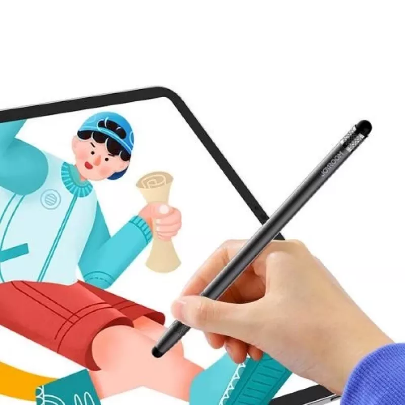 Caneta capacitiva ativa JOYROOM JR-DR01 para ecrãs táteis, preto (JR-DR01-BLK-2)