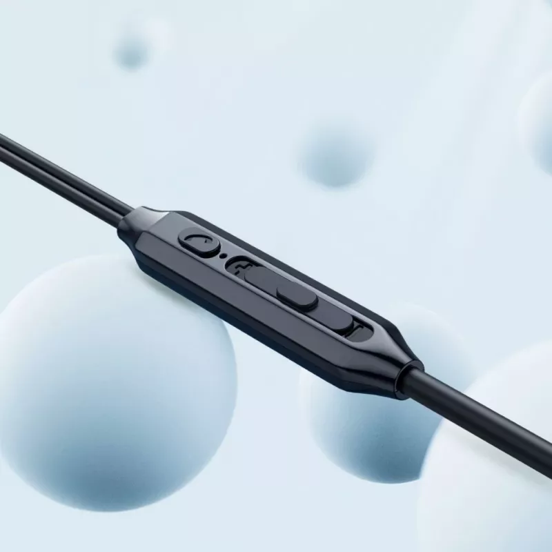 Joyroom JR-EC06 Auriculares intra-auriculares com fio, comando e microfone, USB-C, cinzento