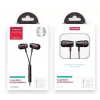 Auscultadores intra-auriculares com fio JOYROOM JR-EL114 com microfone e controlo remoto, jack 3,5 mm, cabo chato resistente a dobras, preto
