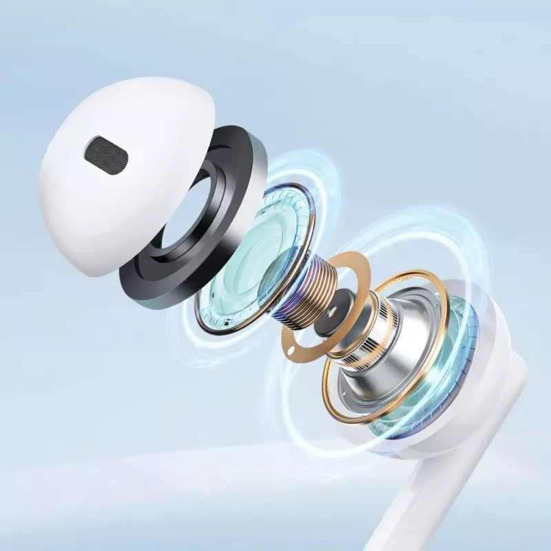 Joyroom JR-EW01 Auscultadores Mini Intra-auriculares com Fio e Comando Remoto - Branco