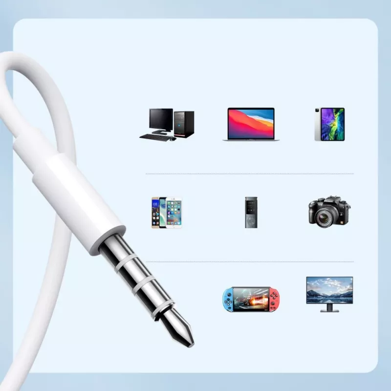 Joyroom JR-EW01 Auscultadores Mini Intra-auriculares com Fio e Comando Remoto - Branco