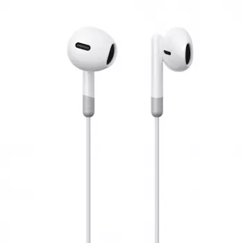 Joyroom JR-EW01 Auscultadores Mini Intra-auriculares com Fio e Comando Remoto - Branco
