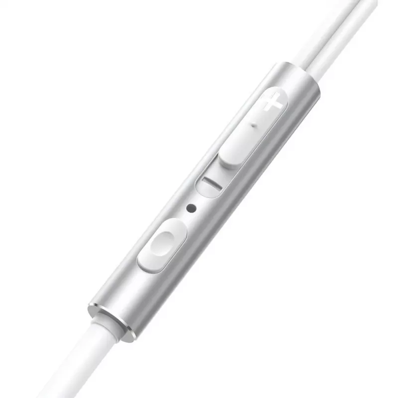 Joyroom Wired Series JR-EW03 Auriculares intra-auriculares com comando e microfone, ficha de 3,5 mm, prateado