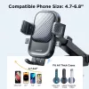Suporte de telemóvel para carro Joyroom JR-OK6 - ventosa para painel e para-brisas - universal para smartphones de 4,7-7,2 polegadas - rotação 360° - preto
