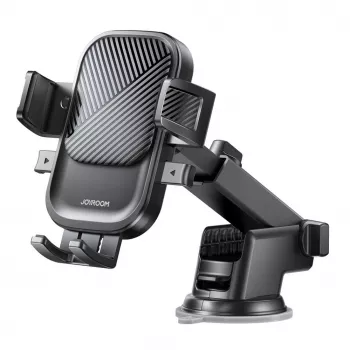 Suporte de telemóvel para carro Joyroom JR-OK6 - ventosa para painel e para-brisas - universal para smartphones de 4,7-7,2 polegadas - rotação 360° - preto