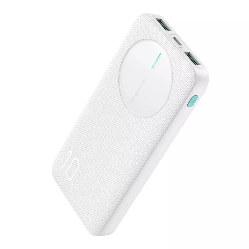 Joyroom Power Bank JR-PBF12 10000mAh 2.4A Dual USB-A USB-C branco