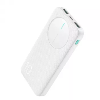 Joyroom Power Bank JR-PBF12 10000mAh 2.4A Dual USB-A USB-C branco