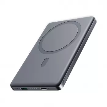 Joyroom JR-PBM08 5000mAh 20W Power Bank Magnético Sem Fios Ultra-Fino - Cinzento