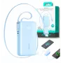Powerbank Joyroom JR-PR2L 10000mAh 35W com ecrã digital, cabos USB-C e Lightning retráteis integrados (0,7m), azul
