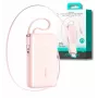 Powerbank Joyroom JR-PR2L 10000 mAh 35W com ecrã digital, cabos USB-C e Lightning retráteis (0,7 m) rosa