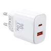 JOYROOM JR-TCF05 Flash carregador 20W USB-C PD com cabo USB-C para Lightning 1m branco
