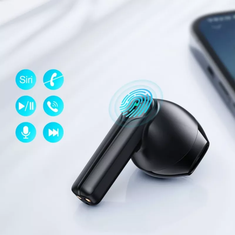 Auscultadores True Wireless JOYROOM JR-TL11 com ENC, proteção à água IPX4, Bluetooth 5.3, controlo tátil, Preto