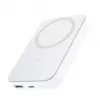 Powerbank sem fios magnética Joyroom JR-W020 20W Mini 10000mAh branca com cabo USB para Type-C 0,25m
