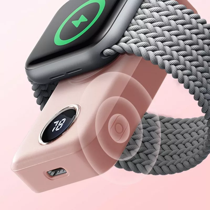 Power bank sem fios Joyroom JR-WQW01 2000mAh 3W para Apple Watch Rosa
