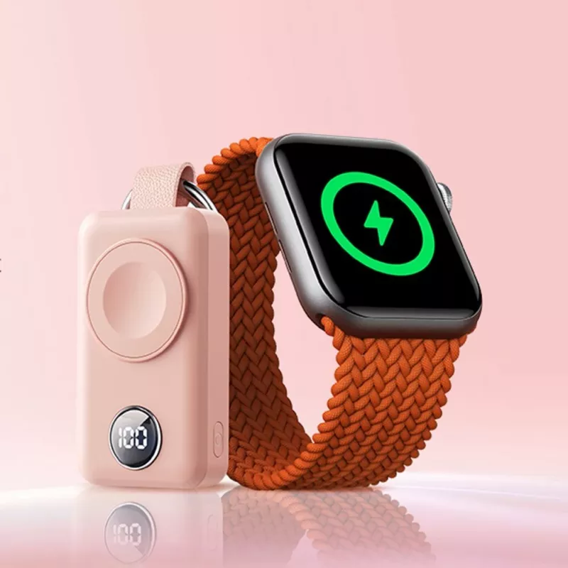 Power bank sem fios Joyroom JR-WQW01 2000mAh 3W para Apple Watch Rosa