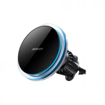 Suporte de telemóvel para automóvel JOYROOM JR-ZS291 com carregador Qi de 15W, compatível com MagSafe, fixação para saída de ar, preto