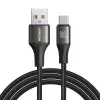 Joyroom Série Light-Speed Cabo USB-A para USB-C, 100W, 1,2 m, preto (S-A25)