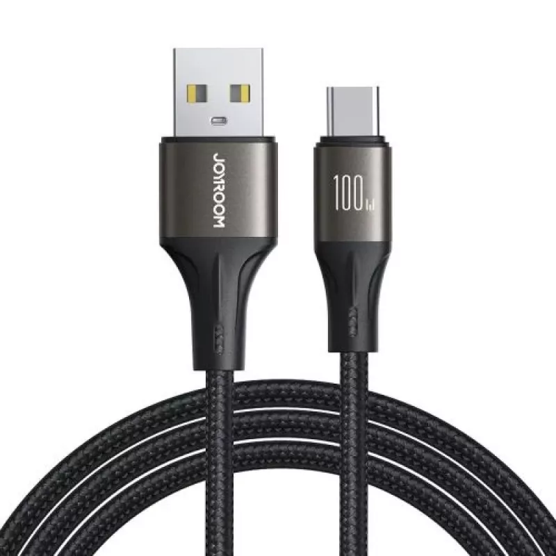 Joyroom Série Light-Speed Cabo USB-A para USB-C, 100W, 1,2 m, preto (S-A25)