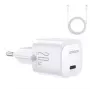 Carregador mini Joyroom USB-C 20W PD com cabo USB-C para Lightning - branco JR-TCF02