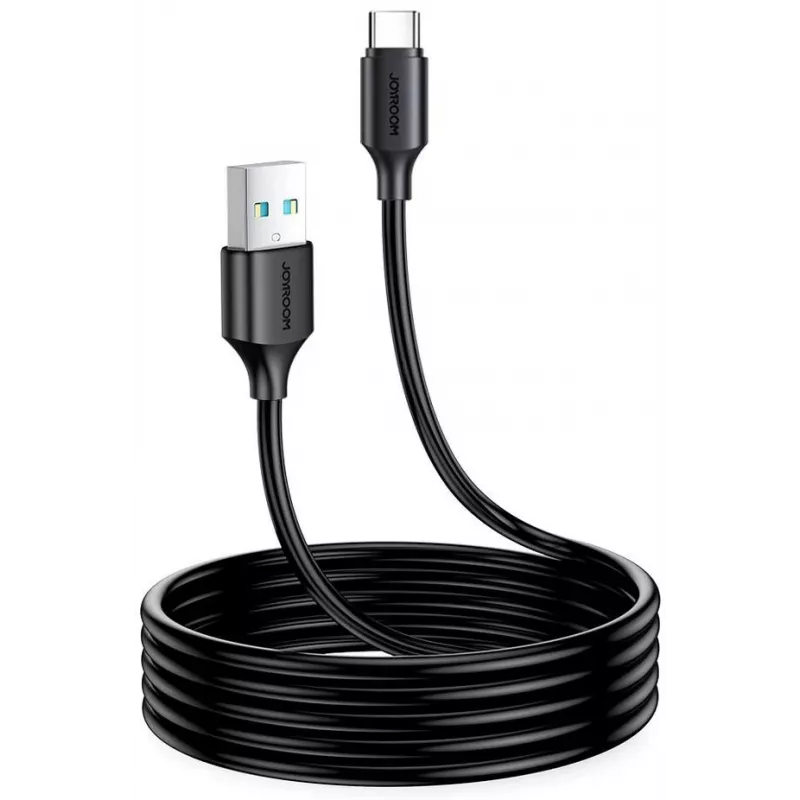 JOYROOM S-UC027A9 cabo USB-A para USB-C 2M preto 3A carregamento rápido e sincronização de dados