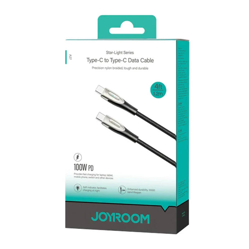JOYROOM Star-Light Cabo USB-C para USB-C SA27-CC5 1,2m preto 100W