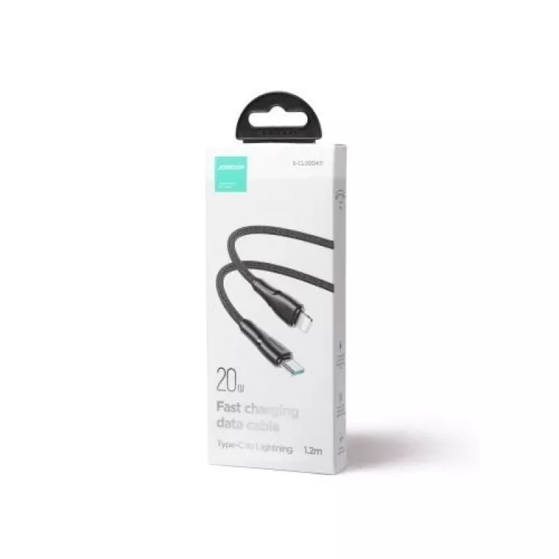 Cabo de carregamento rápido e dados Joyroom Surpass Series USB-C para Lightning 20W PD, 1,2m, preto (S-CL020A11)