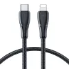 Cabo de carregamento rápido e dados Joyroom Surpass Series USB-C para Lightning 20W PD, 1,2m, preto (S-CL020A11)
