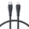 Cabo de carregamento rápido e dados Joyroom Surpass Series USB-C para Lightning 20W PD, 1,2m, preto (S-CL020A11)