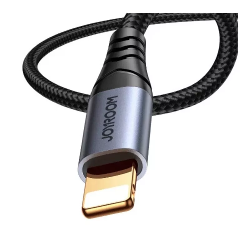 Cabo adaptador de áudio JOYROOM SY-A06 Lightning para 3,5 mm, 1,2 m, preto