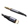 Cabo adaptador de áudio JOYROOM SY-A06 Lightning para 3,5 mm, 1,2 m, preto