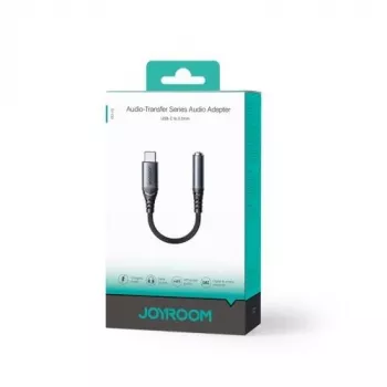 Joyroom SY-C01 Adaptador de áudio USB-C para 3,5 mm com carregamento PD de 60 W, 0,14 m, Preto
