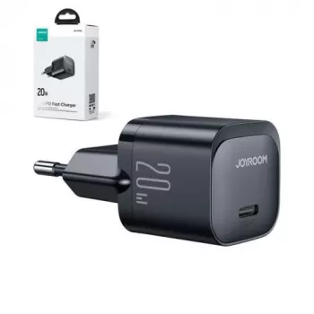 Carregador de viagem Joyroom Mini Type-C, PD 20W, preto (JR-TCF02)