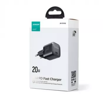 Carregador de viagem Joyroom Mini Type-C, PD 20W, preto (JR-TCF02)