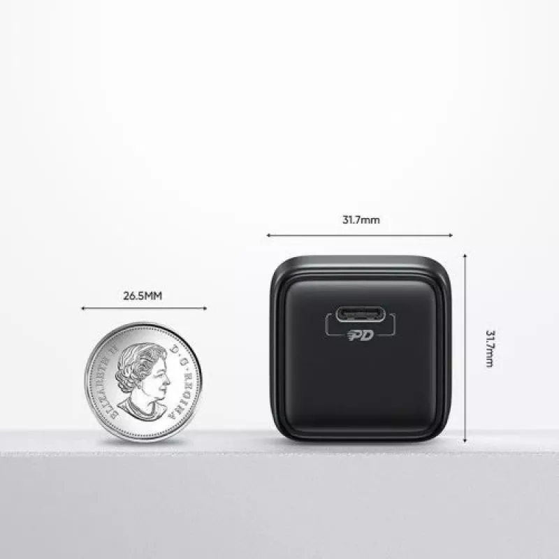 Carregador de viagem Joyroom Mini Type-C, PPS, PD 25W, preto EU (L-P251)