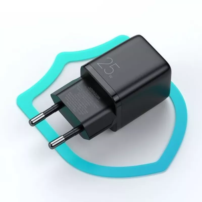 Carregador de viagem Joyroom Mini Type-C, PPS, PD 25W, preto EU (L-P251)