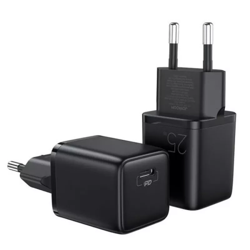 Carregador de viagem Joyroom Mini Type-C, PPS, PD 25W, preto EU (L-P251)