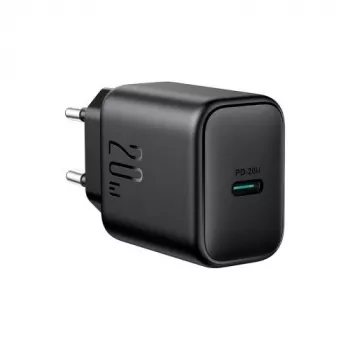 Carregador de viagem Joyroom Type-C PD 20W QC 3.0 preto (JR-TCF20)