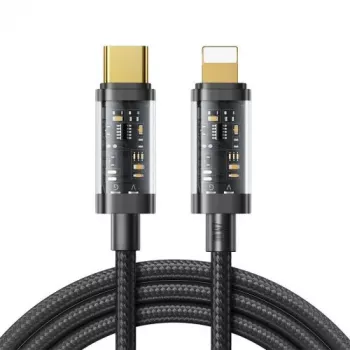 Joyroom cabo de carregamento rápido Type-C para Lightning A10 Series PD 20W, 1,2m, preto (S-CL020A12)