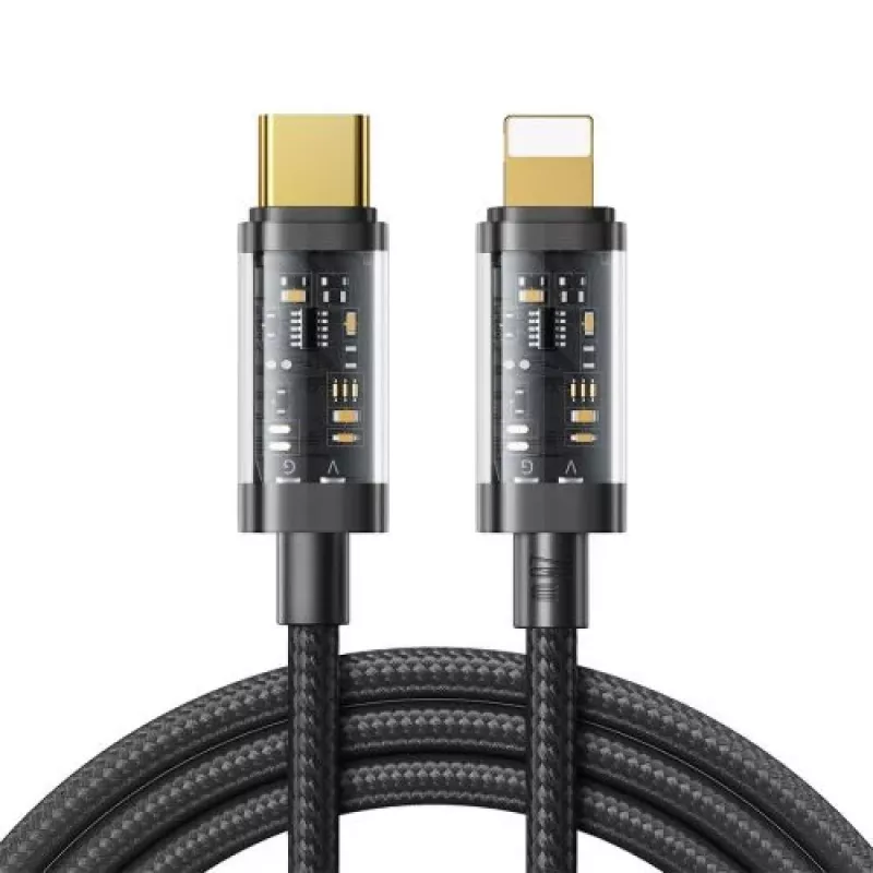 Joyroom cabo de carregamento rápido Type-C para Lightning A10 Series PD 20W, 1,2m, preto (S-CL020A12)