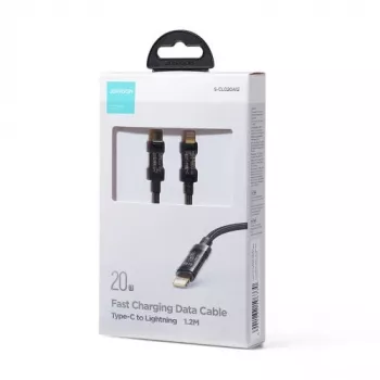Joyroom cabo de carregamento rápido Type-C para Lightning A10 Series PD 20W, 1,2m, preto (S-CL020A12)