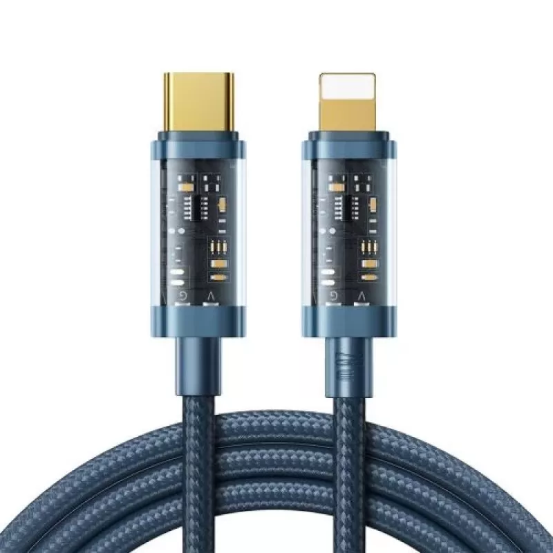 Cabo de carregamento rápido Joyroom Type-C para Lightning série A10 PD 20W, 1,2m, azul (S-CL020A12)