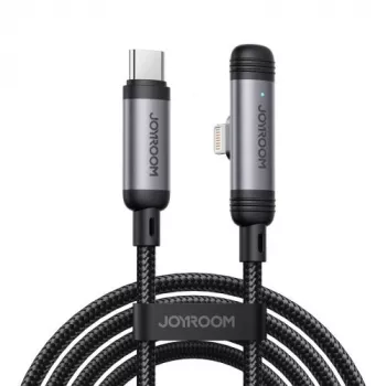 JOYROOM Type-C para Lightning cabo EnjoyX Series 90° A56, 30W, 480Mbps, 1,2m, preto (S-A56)