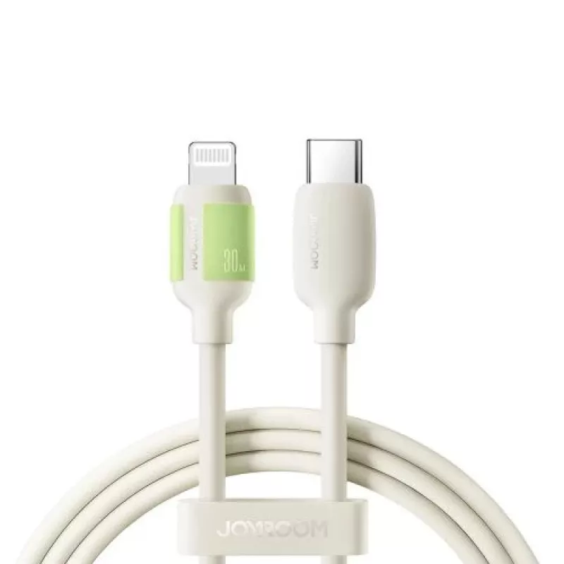 Cabo Joyroom Type-C para Lightning Fluorescent Series A53, 30W, 2m, Bege (S-A53)