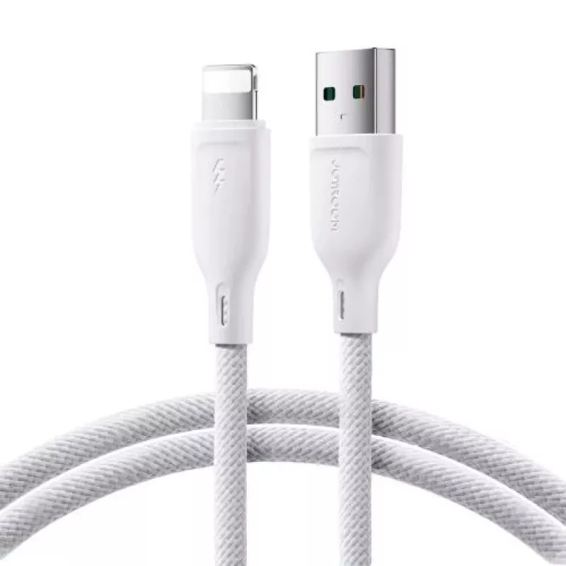 Cabo Joyroom USB-A para Lightning Multi-Color Serie A14, 480 Mbps, 3A, 1,2m, Branco (SA34-AL3)