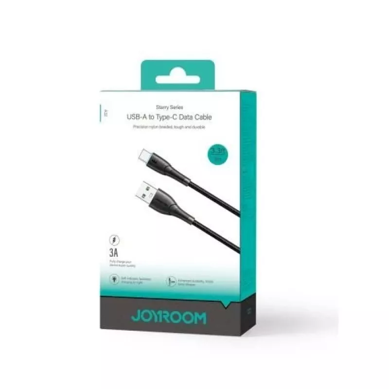 JOYROOM cabo USB-A para USB-C Starry Series, 480 Mbps, 3A, 1m, preto (SA32-AC3)